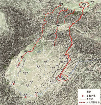专门开辟的从南到北专运荔枝的“荔枝道”